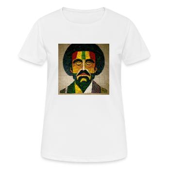 Mosaik Rasta-malerei - Frauen T-Shirt atmungsaktiv - Weiß - Vorne - AI Model Female 172 dark (172cm)