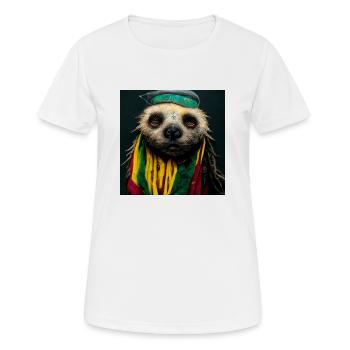 Rasta Faultier - Frauen T-Shirt atmungsaktiv - Weiß - Vorne - AI Model Female 172 dark (172cm)