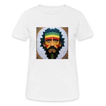 Mosaik Rasta-malerei - Frauen T-Shirt atmungsaktiv - Weiß - Vorne - AI Model Female 172 dark (172cm)