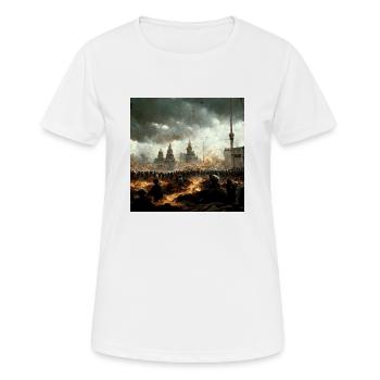 Der Krieg Ist Vorbei - Frauen T-Shirt atmungsaktiv - Weiß - Vorne - AI Model Female 172 dark (172cm)