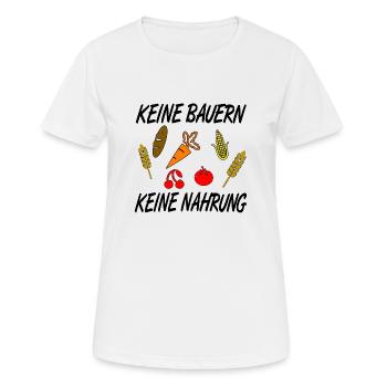 Bauer - Frauen T-Shirt atmungsaktiv - Weiß - Vorne - AI Model Female 172 dark (172cm)