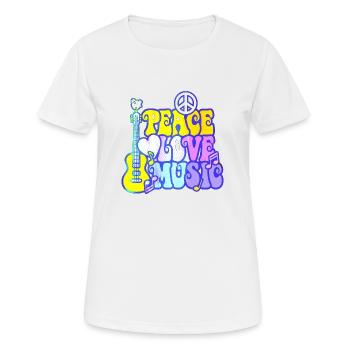 Musique drôle jazz retro song hipster vinyl rock - T-shirt respirant Femme - blanc - Devant - AI Model Female 172 dark (172cm)