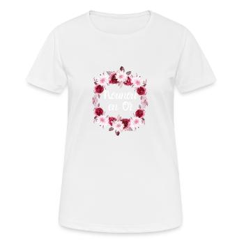 nounou en or Couronne de fleurs - T-shirt respirant Femme - blanc - Devant - AI Model Female 172 dark (172cm)