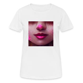 Face Lips and Nose Photorealistic - Women's Breathable T-Shirt - white - Front - AI Model Female 172 dark (172cm)