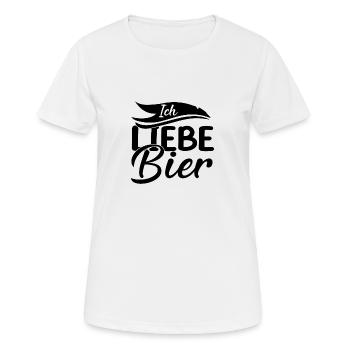 Ich Liebe Bier - Frauen T-Shirt atmungsaktiv - Weiß - Vorne - AI Model Female 172 dark (172cm)