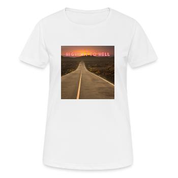 Autoroute vers l’enfer - T-shirt respirant Femme - blanc - Devant - AI Model Female 172 dark (172cm)