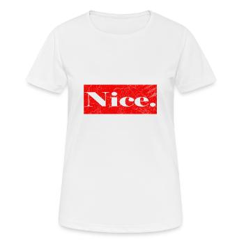 Nice - Women's Breathable T-Shirt - white - Front - AI Model Female 172 dark (172cm)