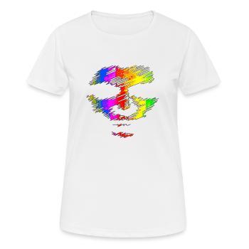 Visage en colère visage en colère visage suédois suédois visages suédois - T-shirt respirant Femme - blanc - Devant - AI Model Female 172 dark (172cm)