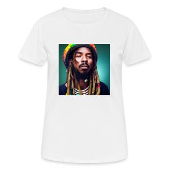 Rastafarian portrait - Women's Breathable T-Shirt - white - Front - AI Model Female 172 dark (172cm)