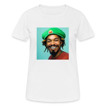 Rastafarian portrait - Women's Breathable T-Shirt - white - Front - AI Model Female 172 dark (172cm)