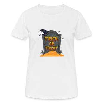 Trick or Treat Halloween - Frauen T-Shirt atmungsaktiv - Weiß - Vorne - AI Model Female 172 dark (172cm)