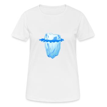 Eisberg - kalter blauer Eisblock im Ozean - Frauen T-Shirt atmungsaktiv - Weiß - Vorne - AI Model Female 172 dark (172cm)