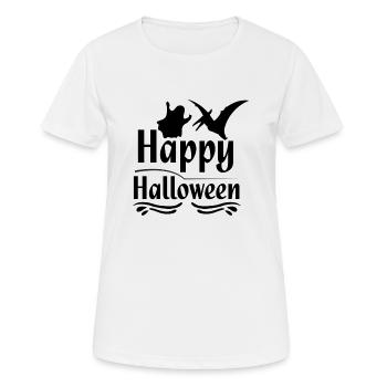 Happy Halloween - Frauen T-Shirt atmungsaktiv - Weiß - Vorne - AI Model Female 172 dark (172cm)