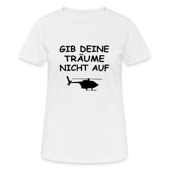 Hubschrauber - Frauen T-Shirt atmungsaktiv - Weiß - Vorne - AI Model Female 172 dark (172cm)