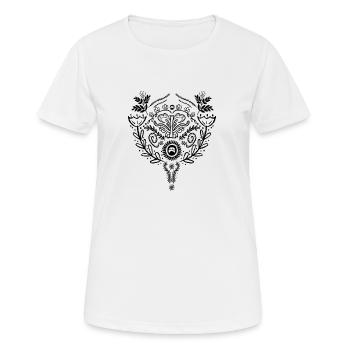 Folk Art Mandala l - Frauen T-Shirt atmungsaktiv - Weiß - Vorne - AI Model Female 172 dark (172cm)