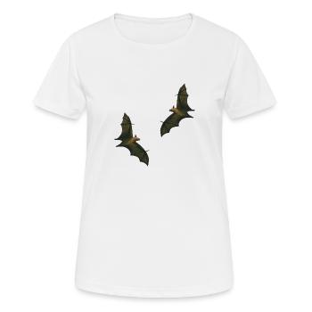 tanzende Flughunde - Frauen T-Shirt atmungsaktiv - Weiß - Vorne - AI Model Female 172 dark (172cm)