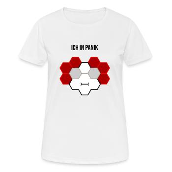 Ich in Panik - Frauen T-Shirt atmungsaktiv - Weiß - Vorne - AI Model Female 172 dark (172cm)