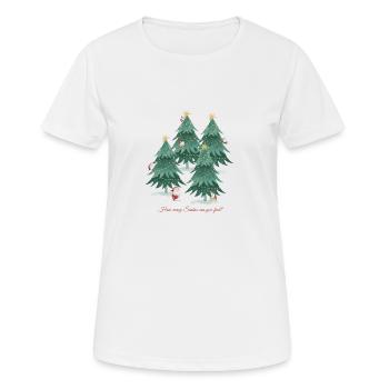 Cache-cache le Père Noël - T-shirt respirant Femme - blanc - Devant - AI Model Female 172 dark (172cm)