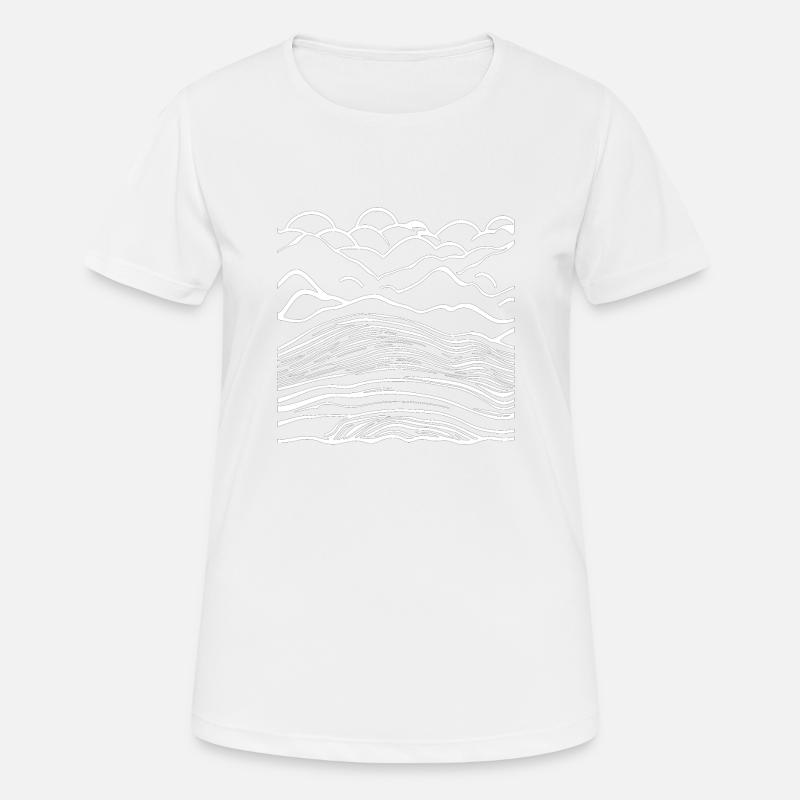 Lines Landscape Abstract - Women's Breathable T-Shirt - white