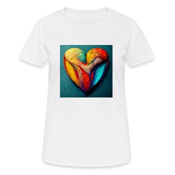 Herz Love Abstract Collection 11 - Frauen T-Shirt atmungsaktiv - Weiß - Vorne - AI Model Female 172 dark (172cm)