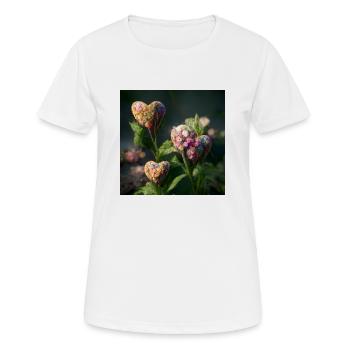 Herz Love Abstract Collection 6 - Frauen T-Shirt atmungsaktiv - Weiß - Vorne - AI Model Female 172 dark (172cm)