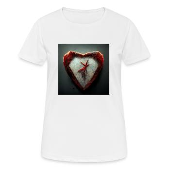 Herz Love Abstract Collection 12 - Frauen T-Shirt atmungsaktiv - Weiß - Vorne - AI Model Female 172 dark (172cm)