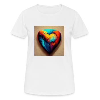 Herz Love Abstract Collection 8 - Frauen T-Shirt atmungsaktiv - Weiß - Vorne - AI Model Female 172 dark (172cm)