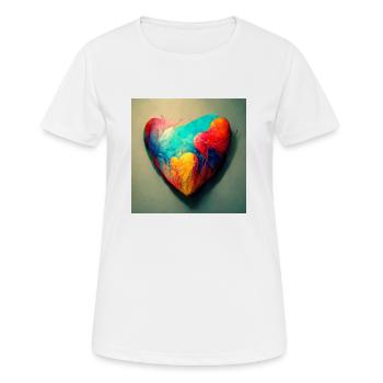 Herz Love Abstract Collection 9 - Frauen T-Shirt atmungsaktiv - Weiß - Vorne - AI Model Female 172 dark (172cm)