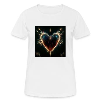 Herz Love Abstract Collection 22 - Frauen T-Shirt atmungsaktiv - Weiß - Vorne - AI Model Female 172 dark (172cm)