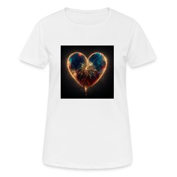 Herz Love Abstract Collection 23 - Frauen T-Shirt atmungsaktiv - Weiß - Vorne - AI Model Female 172 dark (172cm)
