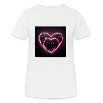Herz Love Abstract Collection 32 - Frauen T-Shirt atmungsaktiv - Weiß - Vorne - AI Model Female 172 dark (172cm)