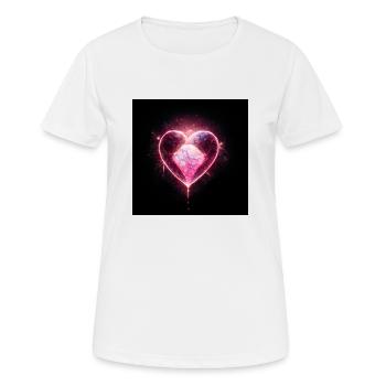 Herz Love Abstract Collection 34 - Frauen T-Shirt atmungsaktiv - Weiß - Vorne - AI Model Female 172 dark (172cm)