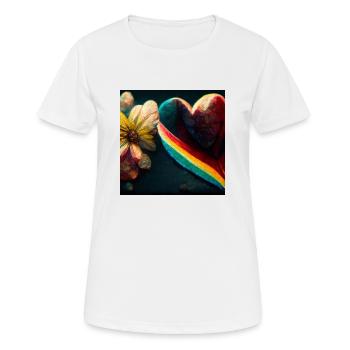 Herz Love Abstract Collection 38 - Frauen T-Shirt atmungsaktiv - Weiß - Vorne - AI Model Female 172 dark (172cm)