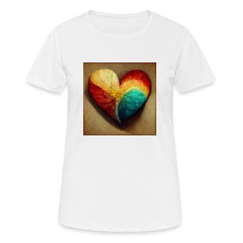 Herz Love Abstract Collection 36 - Frauen T-Shirt atmungsaktiv - Weiß - Vorne - AI Model Female 172 dark (172cm)