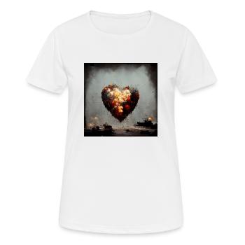 Herz Love Abstract Collection 29 - Frauen T-Shirt atmungsaktiv - Weiß - Vorne - AI Model Female 172 dark (172cm)