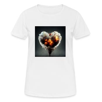 Herz Love Abstract Collection 30 - Frauen T-Shirt atmungsaktiv - Weiß - Vorne - AI Model Female 172 dark (172cm)