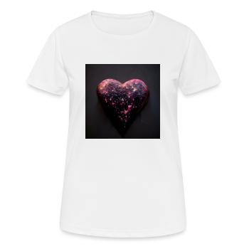 Herz Love Abstract Collection 35 - Frauen T-Shirt atmungsaktiv - Weiß - Vorne - AI Model Female 172 dark (172cm)