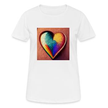 Herz Love Abstract Collection 39 - Frauen T-Shirt atmungsaktiv - Weiß - Vorne - AI Model Female 172 dark (172cm)