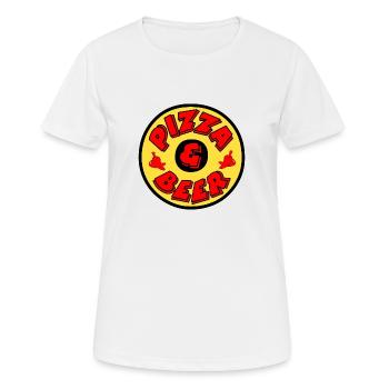 Pizza - Frauen T-Shirt atmungsaktiv - Weiß - Vorne - AI Model Female 172 dark (172cm)
