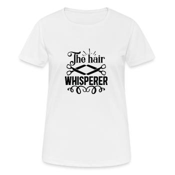 Le chuchoteur de cheveux - T-shirt respirant Femme - blanc - Devant - AI Model Female 172 dark (172cm)