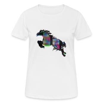 Horse - Women's Breathable T-Shirt - white - Front - AI Model Female 172 dark (172cm)