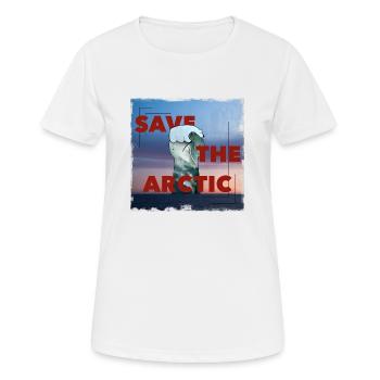 Save The Arctic - Women's Breathable T-Shirt - white - Front - AI Model Female 172 dark (172cm)