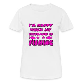 Angling - Women's Breathable T-Shirt - white - Front - AI Model Female 172 dark (172cm)