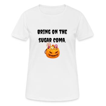Halloween T-shirt | Too much candy! - Women's Breathable T-Shirt - white - Front - AI Model Female 172 dark (172cm)