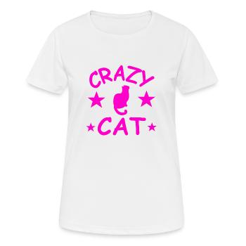 Chat - T-shirt respirant Femme - blanc - Devant - AI Model Female 172 dark (172cm)
