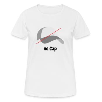No Cap - Frauen T-Shirt atmungsaktiv - Weiß - Vorne - AI Model Female 172 dark (172cm)