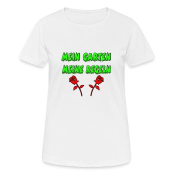 Garten - Frauen T-Shirt atmungsaktiv - Weiß - Vorne - AI Model Female 172 dark (172cm)