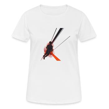 Basketball cadeau Basketball - T-shirt respirant Femme - blanc - Devant - AI Model Female 172 dark (172cm)