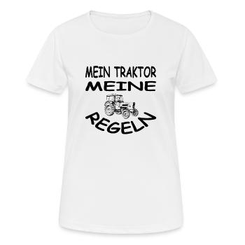Traktor - Frauen T-Shirt atmungsaktiv - Weiß - Vorne - AI Model Female 172 dark (172cm)