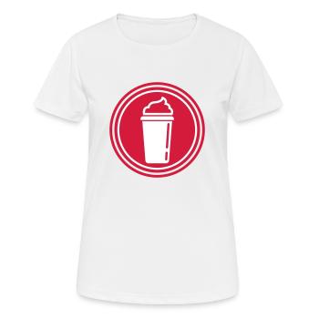 Coffee Icon - Women's Breathable T-Shirt - white - Front - AI Model Female 172 dark (172cm)